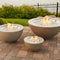 Elegant Fire Bowls featuring the Cove 30 and 20 inch concrete fire bowl.
