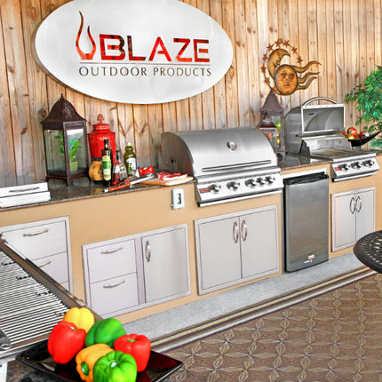 Blaze Grill Outdoor Kitchen Component with Grill - Ice maker - refrigerator - side burner and griddle
