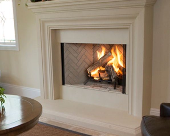 Superior 43-Inch Radiant Grey Herringbone Wood Burning Fireplace