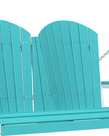 4 foot Adirondack poly swing Aruba blue 4APSABW