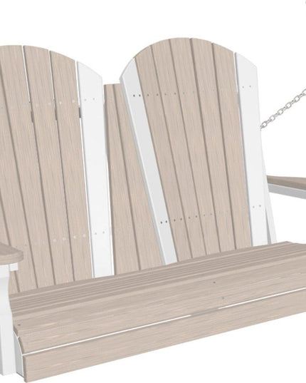4 foot Adirondack poly swing birch and white 4APSBIW