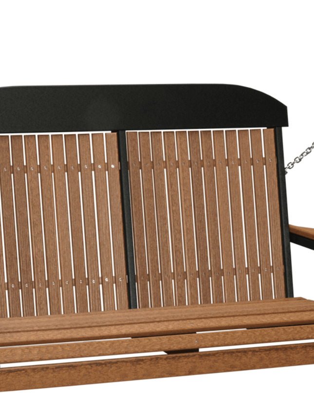 4 foot classic poly swing antique mahogany and black 4CPSAMB