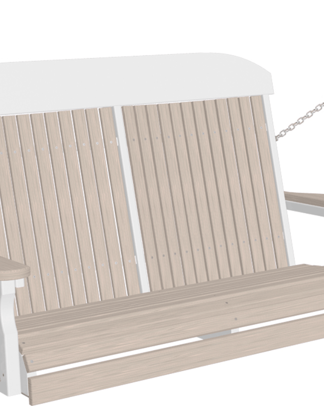 4 foot classic poly swing birch white 4CPSBIW