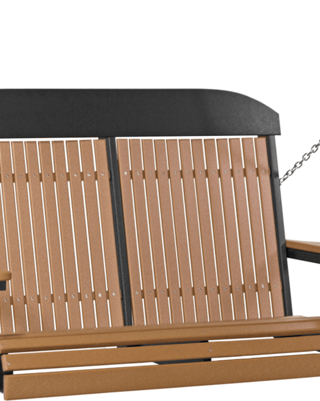 4 foot classic poly swing cedar and black 4CPSCB