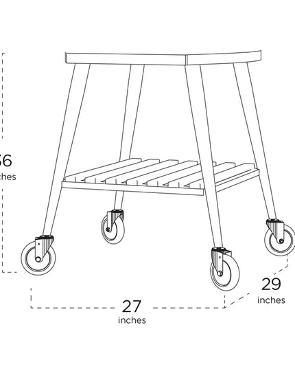 WPPO Hybrid Wood/Gas fired 66'' Cart