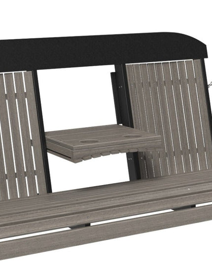 5 foot classic poly swing coastal gray and black 5CPSCGB