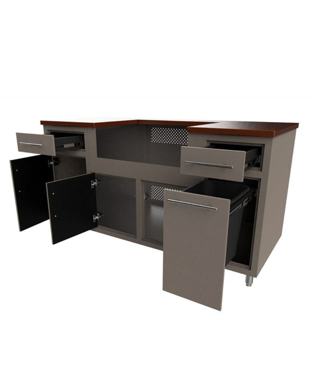 Challenger Coastal Series 5’ Textured White 67.25” Island Package