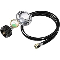 LP Regulator with 3/8” 10’ Hose for 20 lb Propane Tank – Up to 180k BTUs