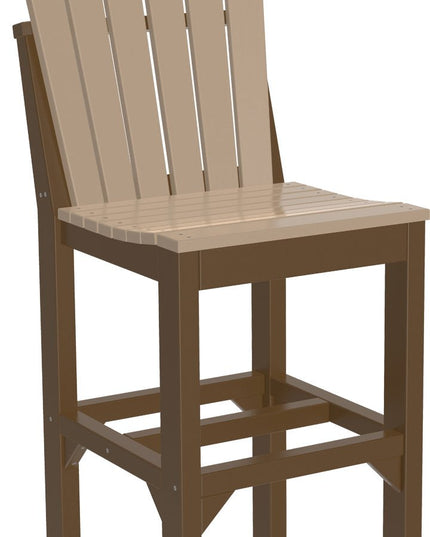 Adirondack Side Chair (Bar Height) Weatherwood & Chestnut Brown