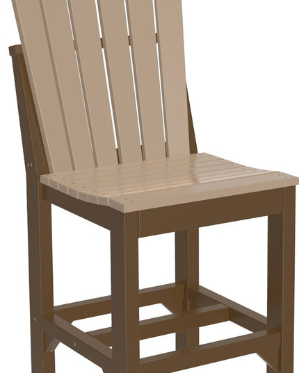 Adirondack Side Chair (Counter Height) Weatherwood & Chestnut Brown