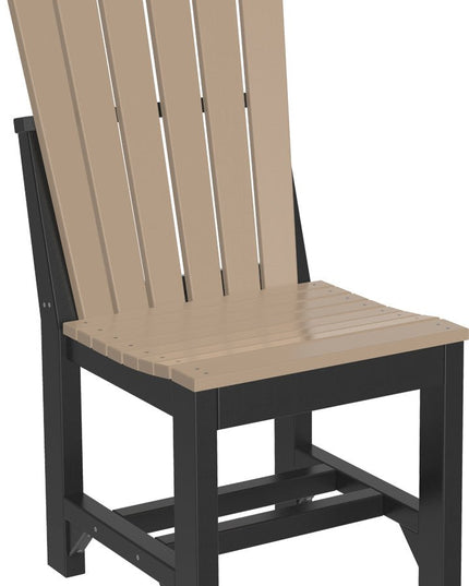Adirondack Side Chair (Dining Height) Weatherwood & Black