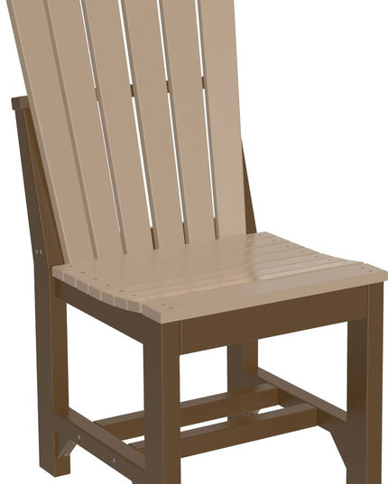 Adirondack Side Chair (Dining Height) Weatherwood & Chestnut Brown