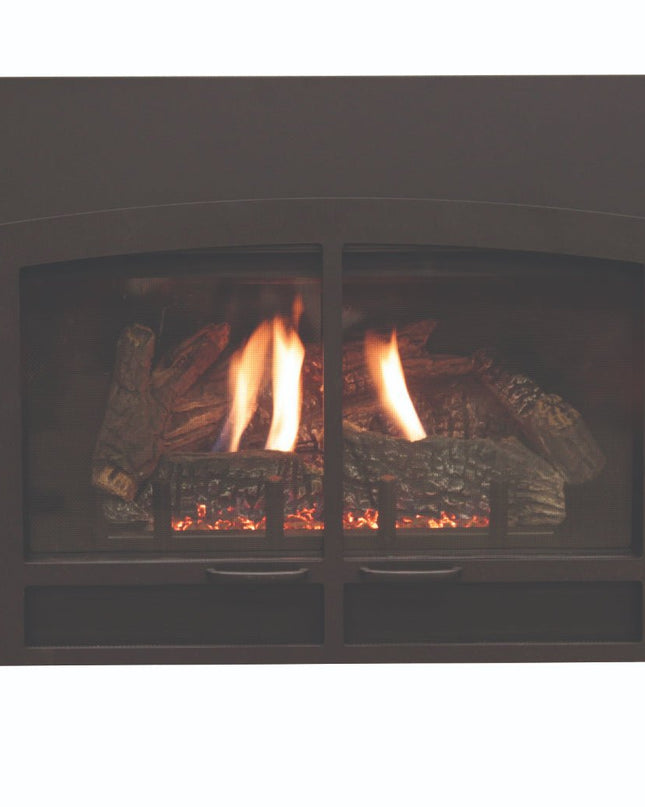 American Hearth Franklin DVC28 Large Gas Insert - 28" Direct Vent, 77% Efficient, Ceramic Glass - NG/LP