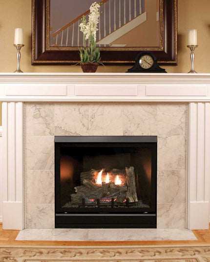 American Hearth Madison 42" Clean Face DVCD42 Deluxe DV Gas Fireplace – 25K BTU, Tempered Glass, NG/LP