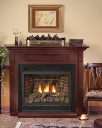 American Hearth Madison 42" DVD42 Deluxe Gas Fireplace - 25K BTU Millivolt/IPI - 7-Piece Log Set