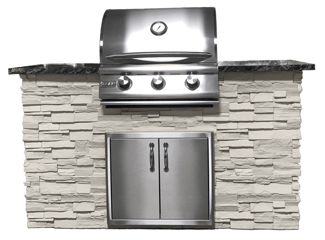 TRU 5' Island Systems - Outdoor Kitchen Islands White / Black