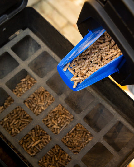 Pellet Fuel Storage Bin for Easy Handling