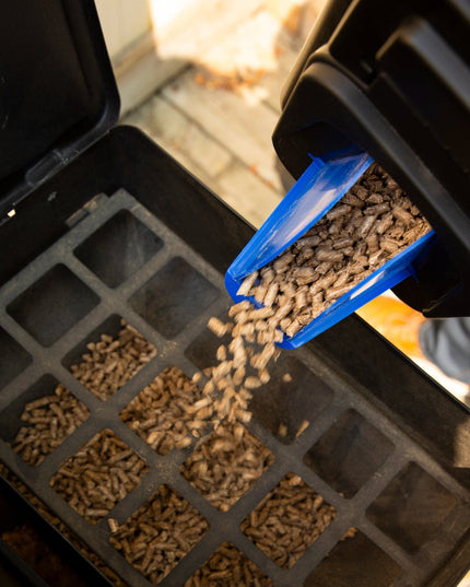 Pellet Fuel Storage Bin for Easy Handling