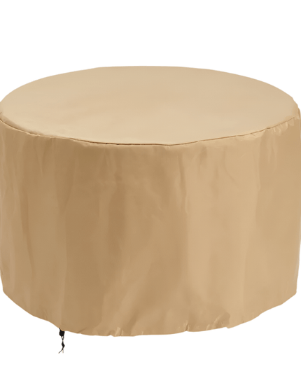 Durable 34" Tan Fire Table Cover with Breathable Design