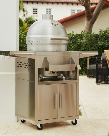 Blaze Cast Aluminum Kamado Grill 20-Inch on a Cart