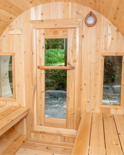 Tranquility Barrel Sauna by Canadian Timber