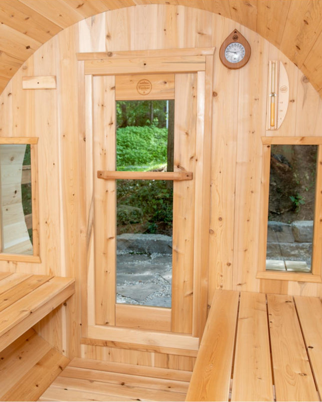 Tranquility Barrel Sauna by Canadian Timber