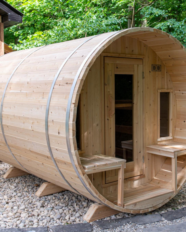 Tranquility Barrel Sauna by Canadian Timber