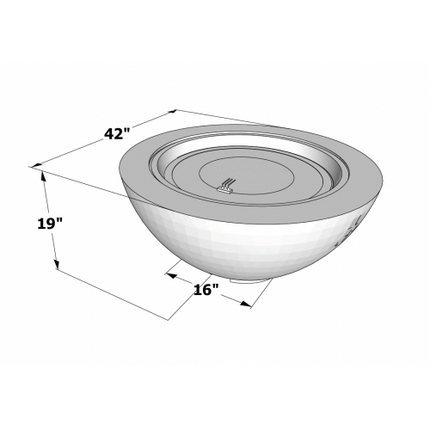 30" Round Fire Bowl Midnight Mis - Cove
