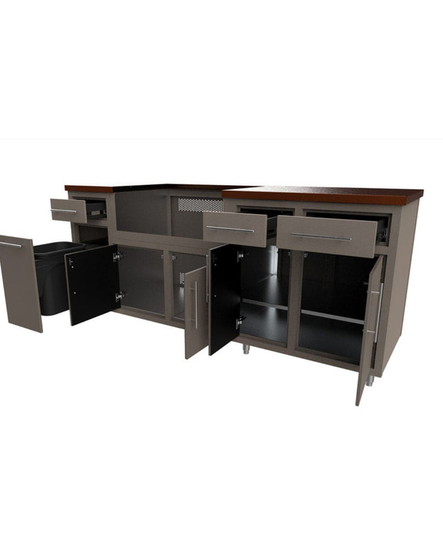 Challenger Coastal Series 7’ Anthracite 80.875” Island Package