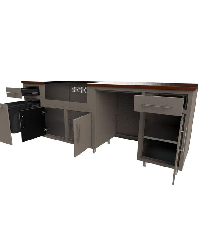 Challenger Coastal Series 8’ Anthracite 93.125” Island Package