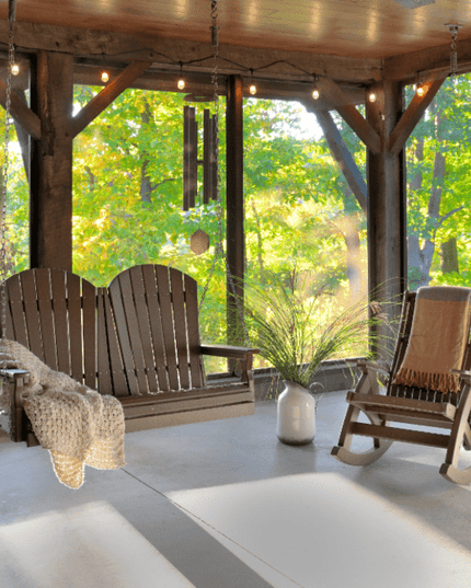 Chestnut brown swing and rocker