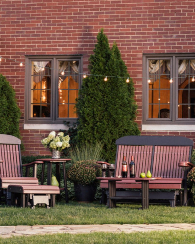 LuxCraft 4 foot glider with 2 foot classic glider and Deluxe End Table 28".