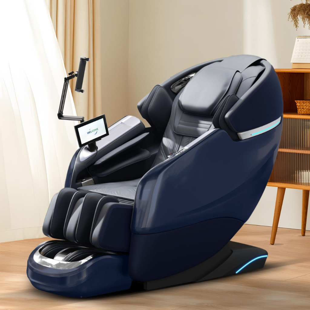 DeStress Chair - Blue left side view