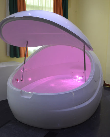 DreamPod V2 Float Pod open with lighting