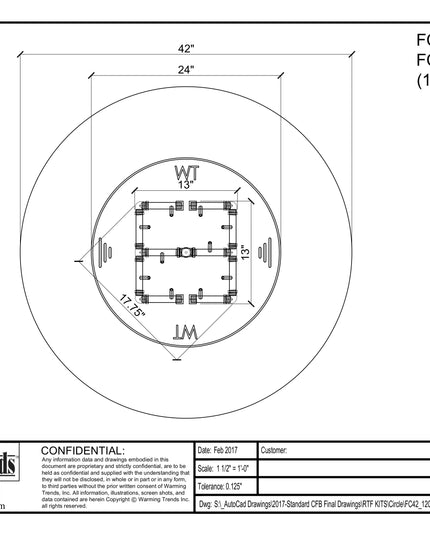 Warming Trends 42" Circle Fire Pit