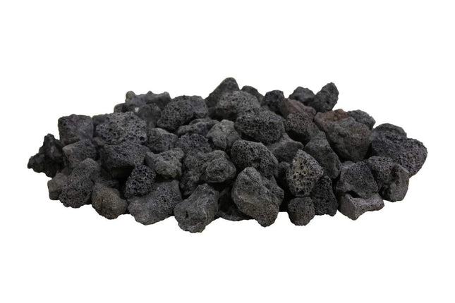 Black Lava Rock 1”–1½” – 40 lb Bag