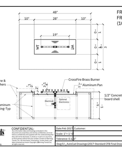 Warming Trends 48" x 30" Fire Pit