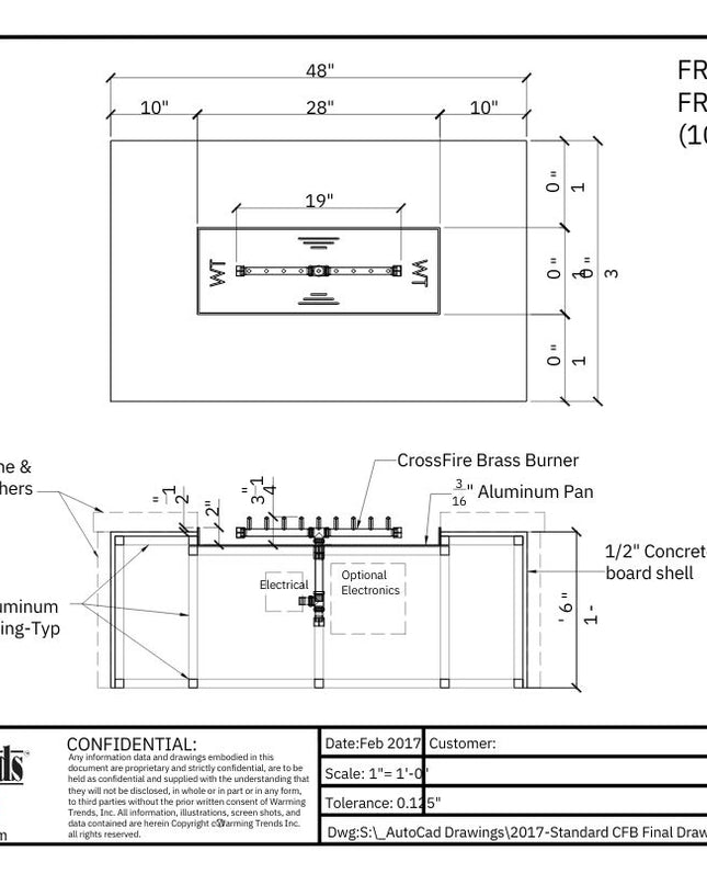 Warming Trends 48" x 30" Fire Pit