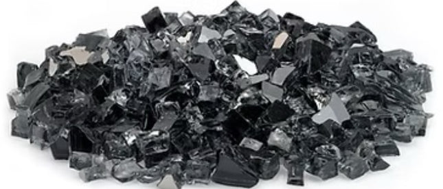 Reflective Fireglass 1/2” Crushed – 25 lb Tub