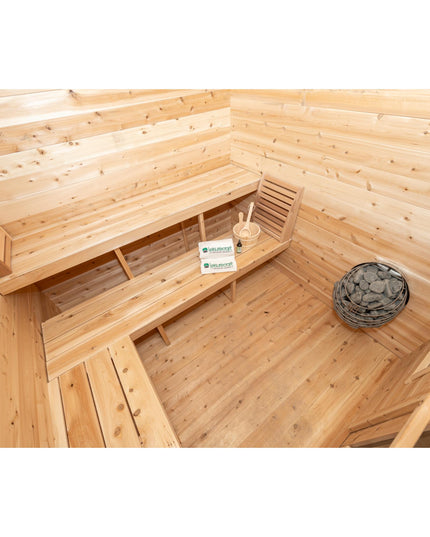 Georgian Cabin Sauna with Porch