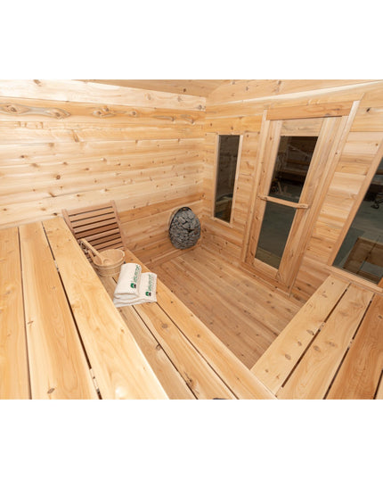 Georgian Cabin Sauna with Porch
