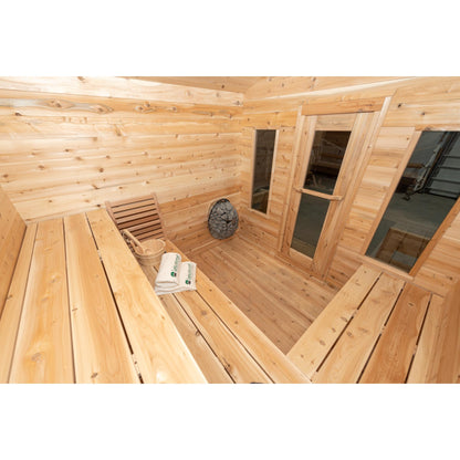 Georgian Cabin Sauna with Porch