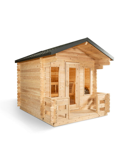 Georgian Cabin Sauna with Porch