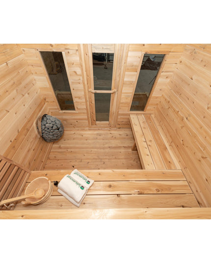 Georgian Cabin Sauna with Porch