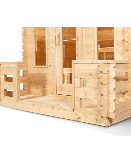 Georgian Cabin Sauna with Porch