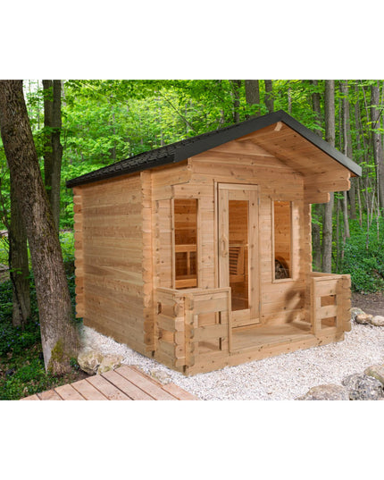 Georgian Cabin Sauna with Porch