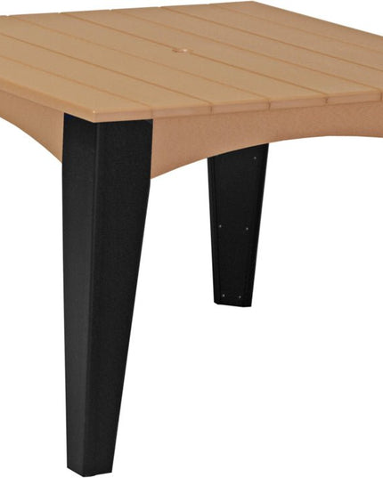 Island Dining Table (44" Square) Cedar & Black