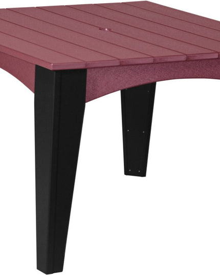 Island Dining Table (44" Square) Cherrywood and Black