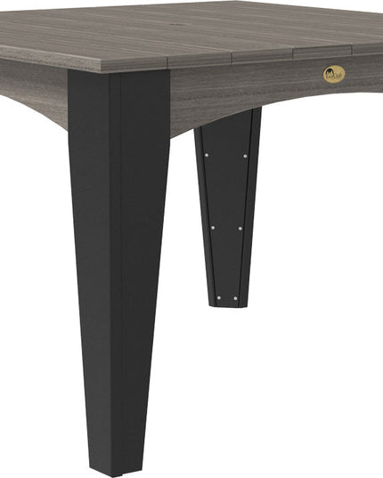 Island Dining Table (44" Square) Coastal Gray & Black
