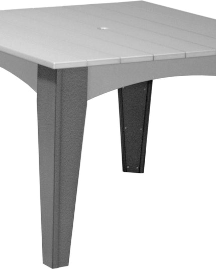 Island Dining Table (44" Square) Dove Gray & Slate